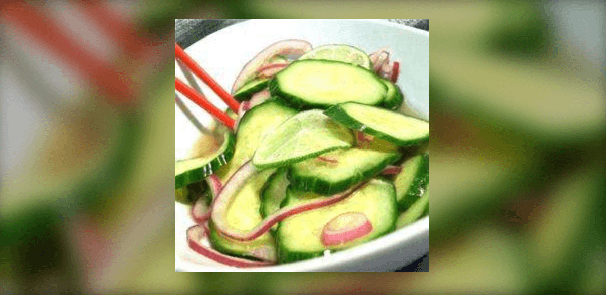 Salada de pepino com gengibre