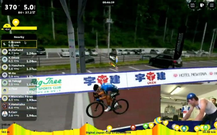 Cidade de Utsunomiya realizada evento de corrida virtual de ciclismo