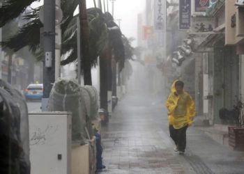 Chuvas extremamente intensas caem em Okinawa
