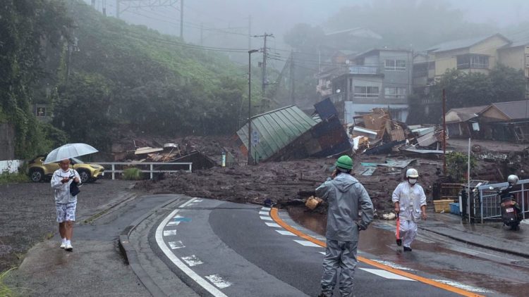 Alto risco de mais deslizamentos de terra na Província de Shizuoka