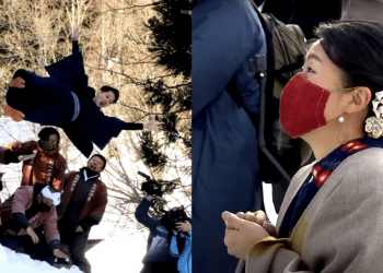 Ritual japonês joga maridos bêbados em penhasco