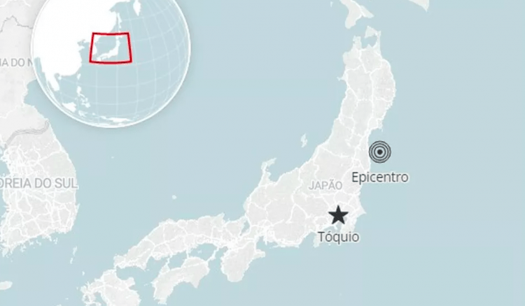 Terremoto de magnitude 7,3 atinge área de Fukushima, no Japão