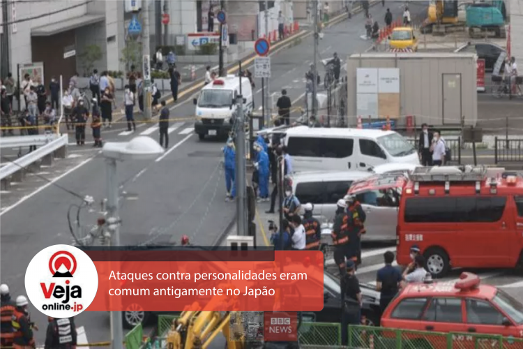 Ataques a personalidades do Japão aconteceram várias vezes no passado