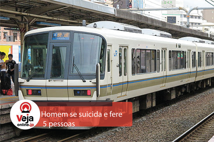 Homem se joga contra trem em movimento, corpo volta e fere 5 pessoas