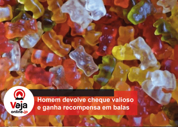 Homem acha cheque de R$ 25,6 milhões, devolve e ganha recompensa em balas de goma