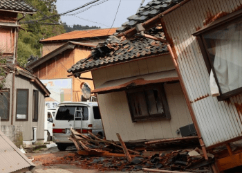 Áreas atingidas pelo terremoto no Japão enfrentam risco de deslizamentos devido à chuva