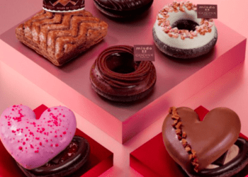 Mister Donut lança novos donuts de chocolate em forma de coração para o Dia dos Namorados