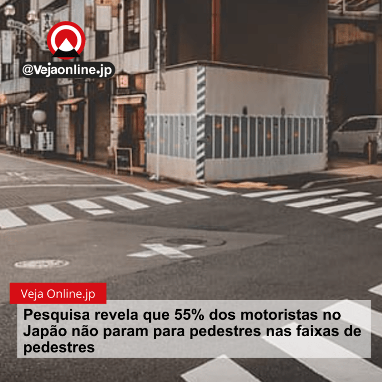 Pesquisa revela que 55% dos motoristas no Japão não param para pedestres nas faixas de pedestres