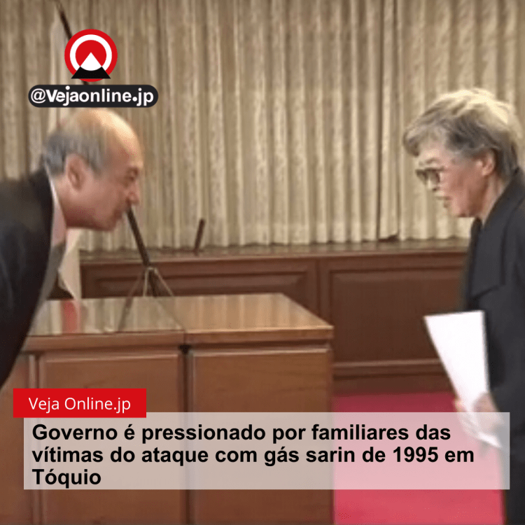 Governo é pressionado por familiares das vítimas do ataque com gás sarin de 1995 em Tóquio