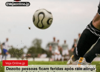 Dezoito pessoas ficam feridas após raio atingir campo de futebol no Japão