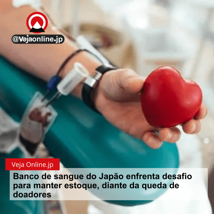 Banco de sangue do Japão enfrenta desafio para manter estoque, diante da queda de doadores