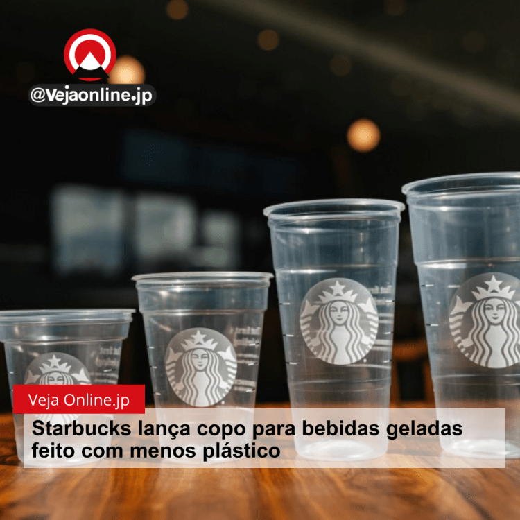 Starbucks lança copo para bebidas geladas feito com menos plástico