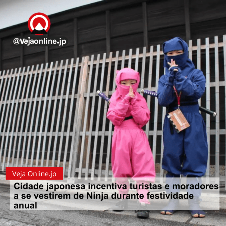 Cidade japonesa incentiva turistas e moradores a se vestirem de Ninja durante festividade anual