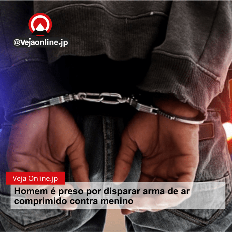 Homem é preso por disparar arma de ar comprimido contra menino