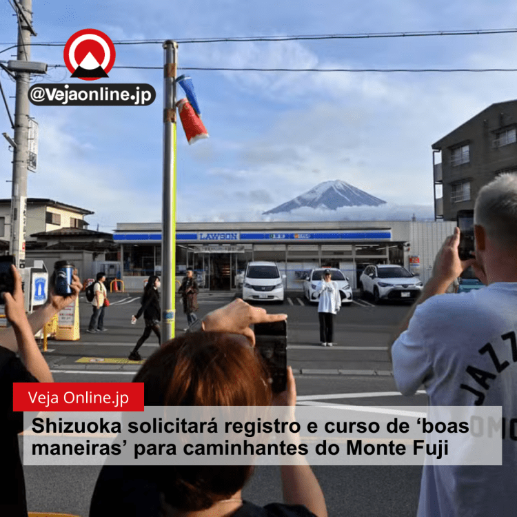 Shizuoka solicitará registro e curso de ‘boas maneiras’ para caminhantes do Monte Fuji