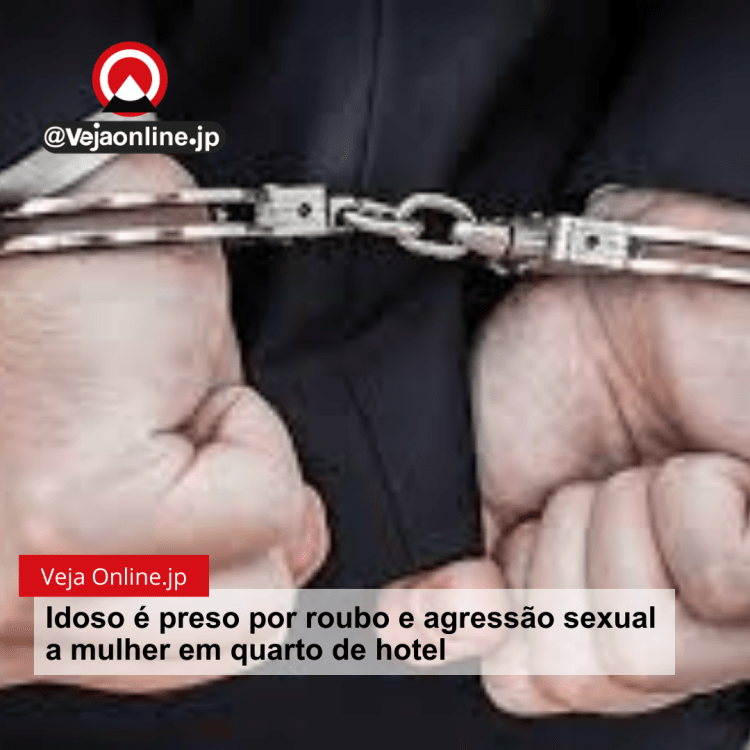 Idoso é preso por roubo e agressão sexual a mulher em quarto de hotel
