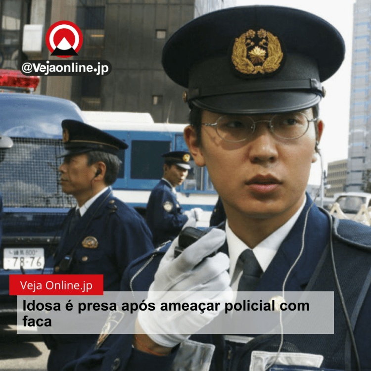 Idosa é presa após ameaçar policial com faca