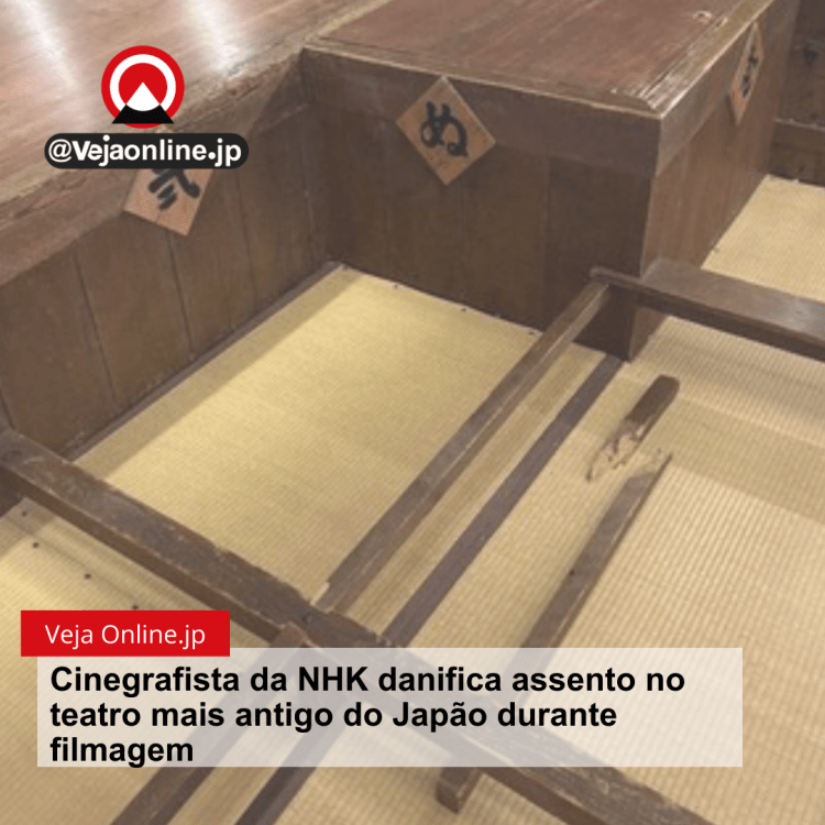 Cinegrafista da NHK danifica assento no teatro mais antigo do Japão durante filmagem