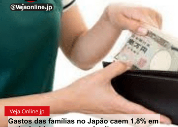 Gastos das famílias no Japão caem 1,8% em maio devido a preços mais altos