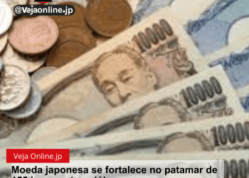 Moeda japonesa se fortalece no patamar de 155 ienes ante o dólar