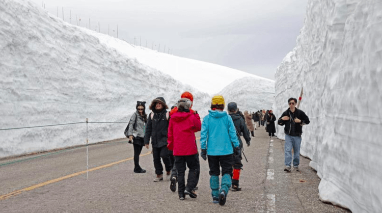 Rota Alpina Tateyama reabre com muralhas de neve